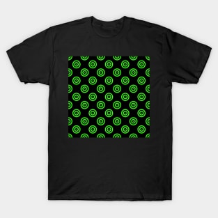 Neon Green Concentric Circles T-Shirt